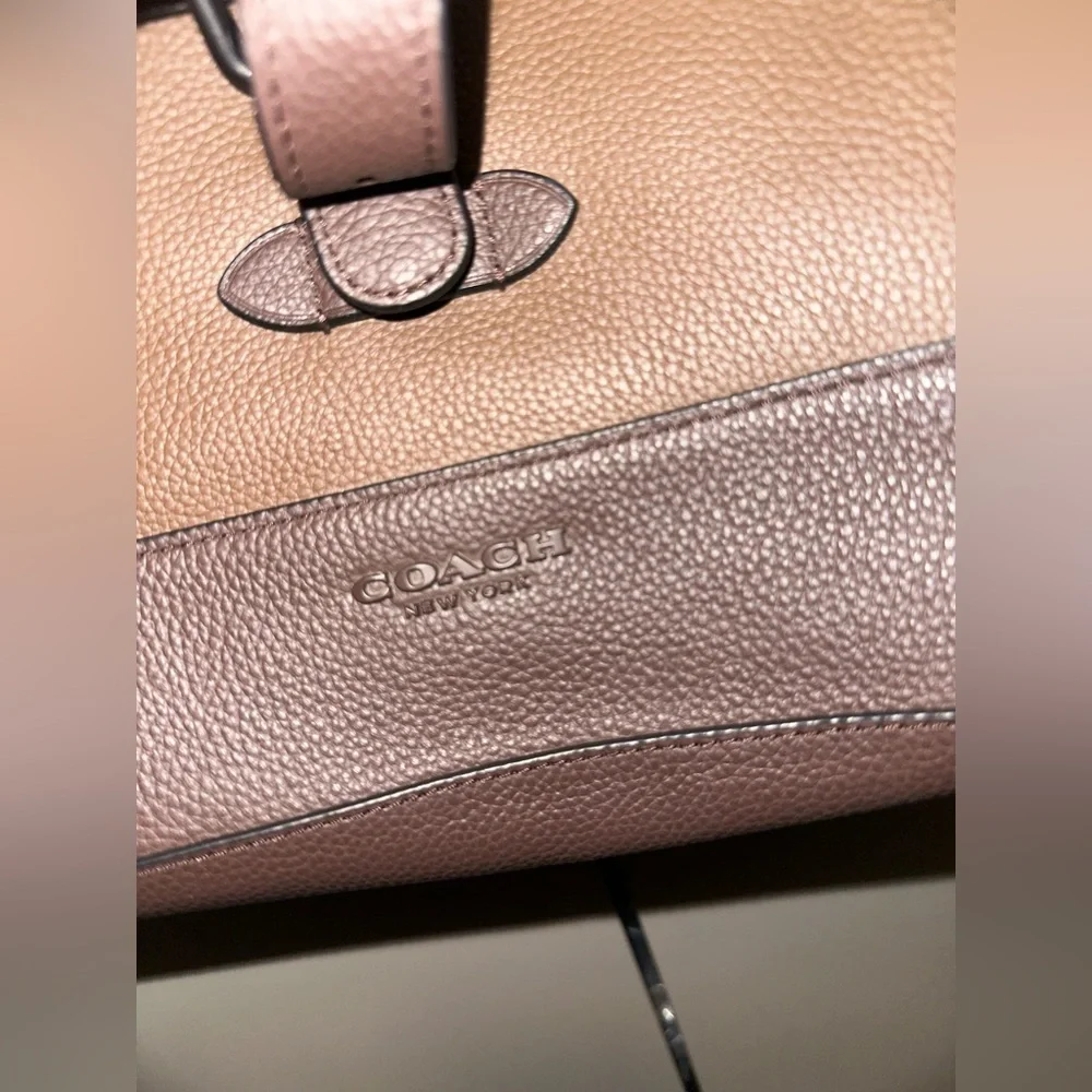 COACH Brown HUDSON Messenger in Heritage Colorblock Leather
